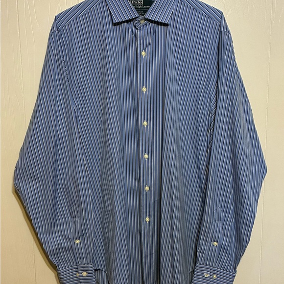 Ralph Lauren Other - Polo by Ralph Lauren Men's Estate Classic Blue Pinstripe Dress Shirt